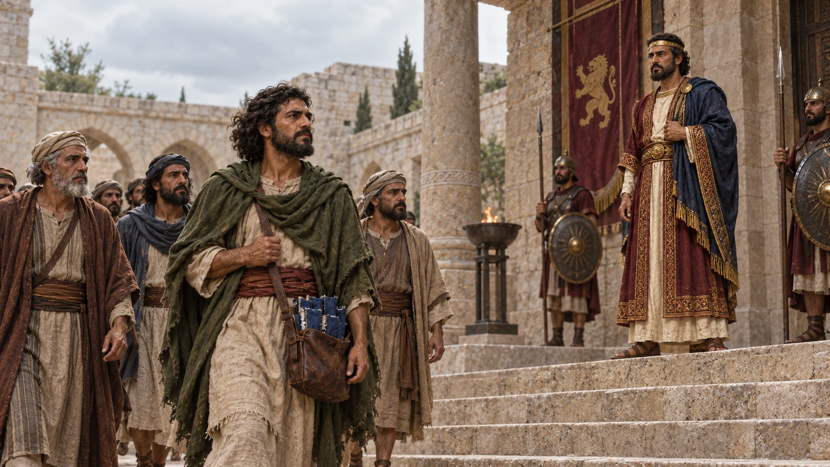 Jeroboam and the people return to hear the king’s answer.