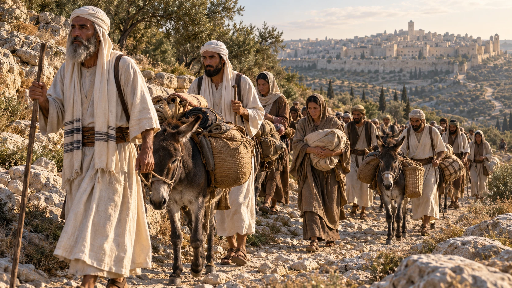 Priests and Levites leave their possessions in the north and migrate to Judah.