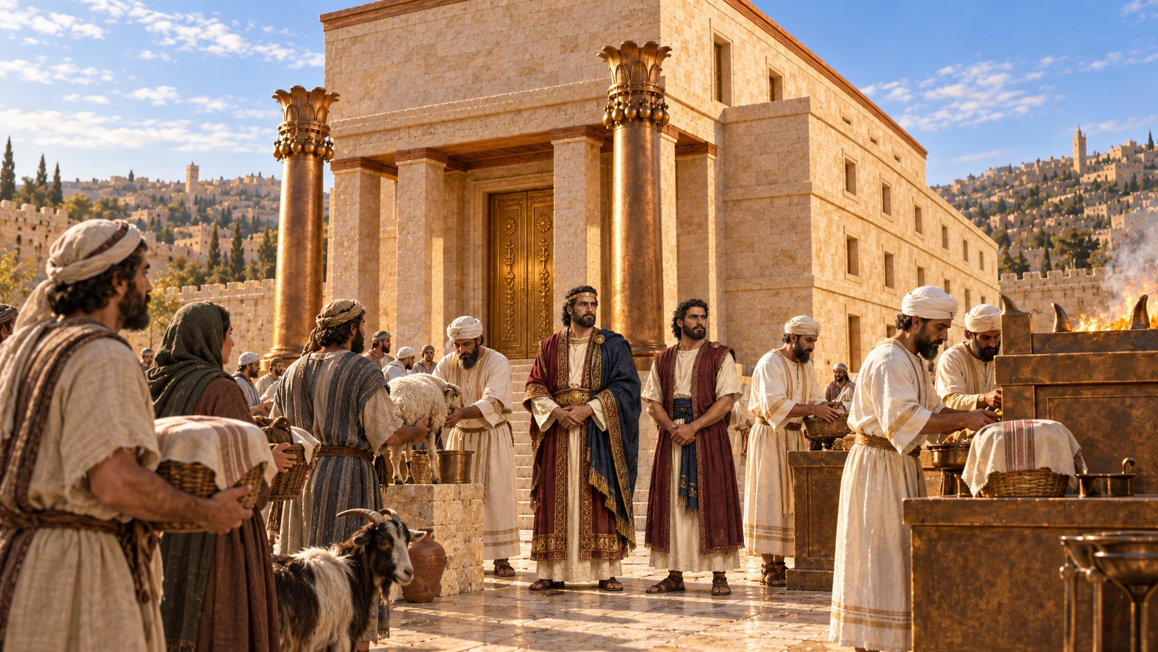 Those seeking Yahweh come to Jerusalem and strengthen Judah through faithful worship.