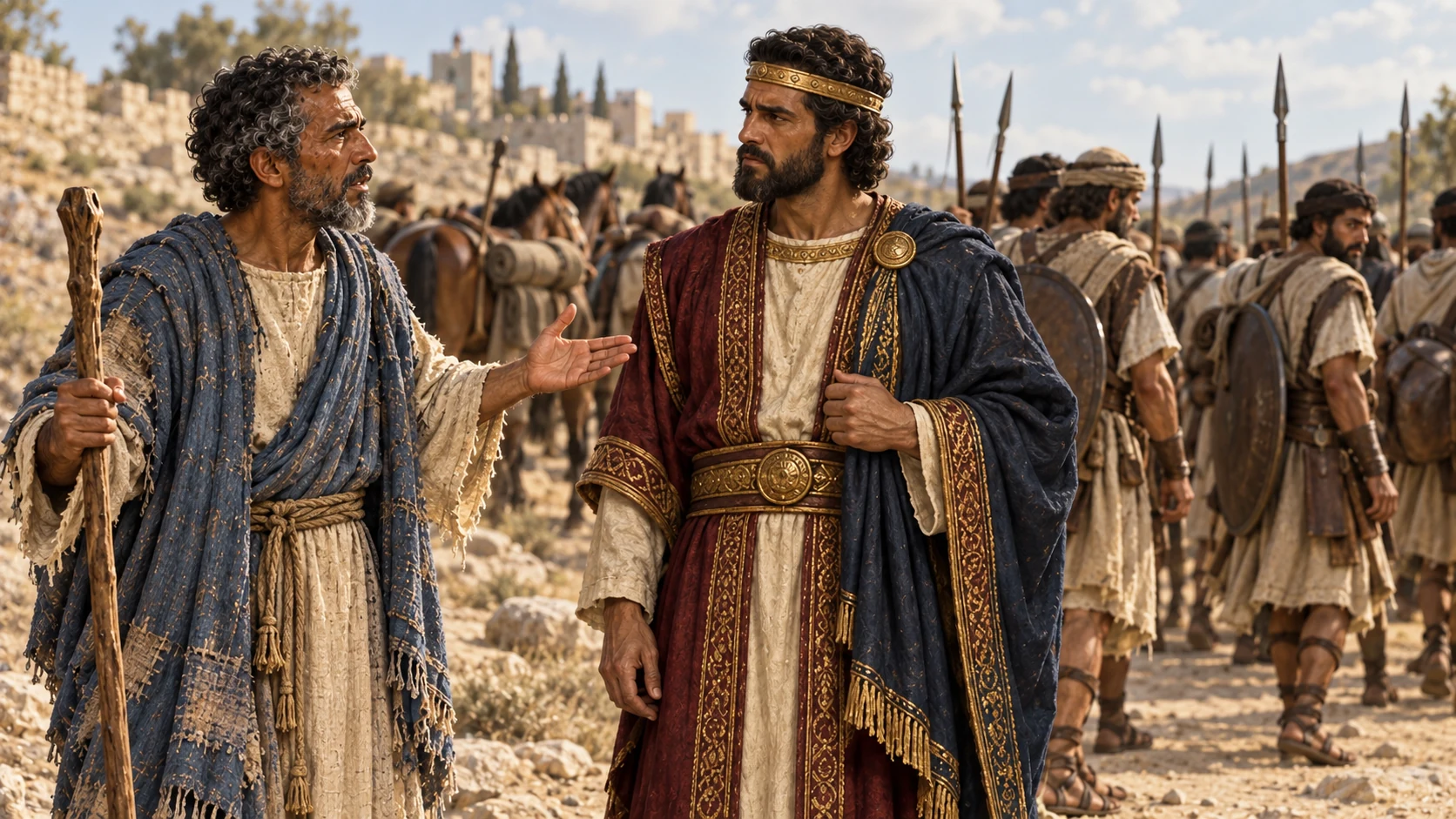 Shemaiah commands Rehoboam and the army to return home without fighting their brothers.