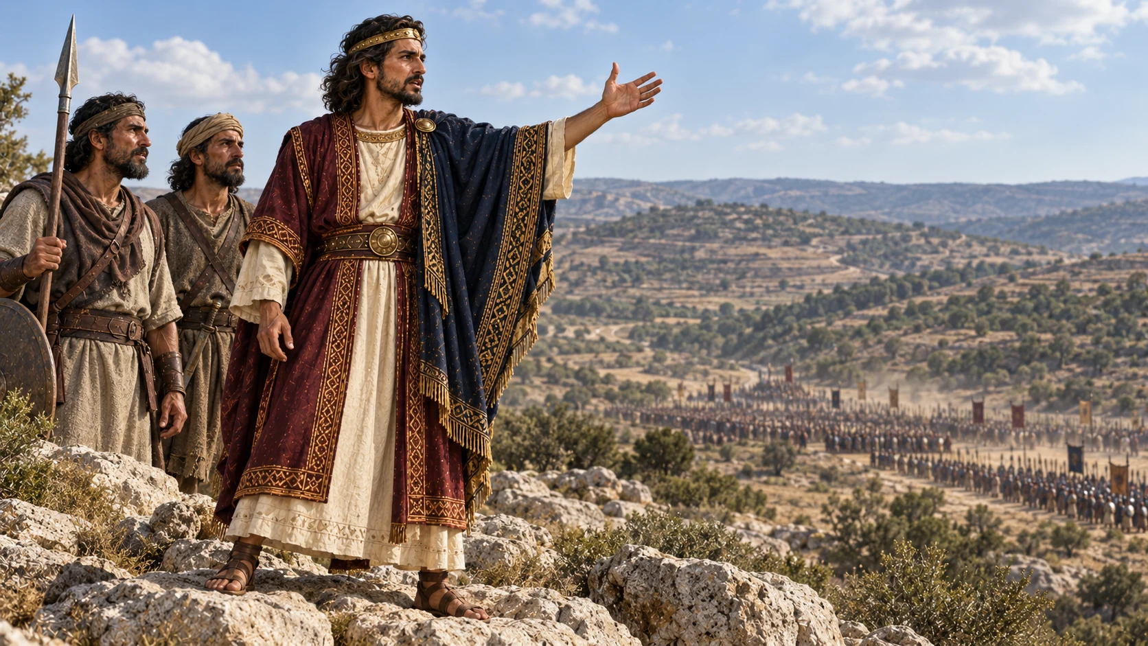 Abijah raises his voice from Mount Zemaraim toward Jeroboam and Israel.