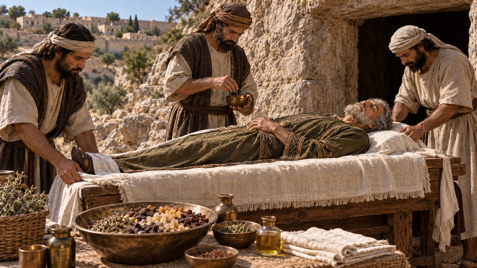 Asa is buried with perfumed spices and honored with a great burning.