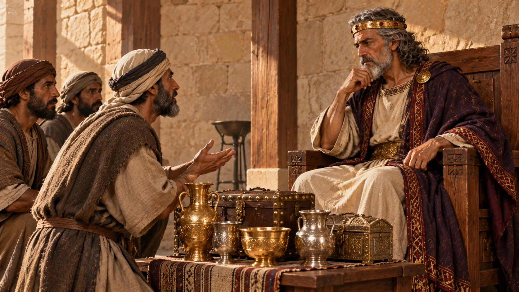 Asa’s envoys ask Ben-hadad to break his treaty with Baasha.