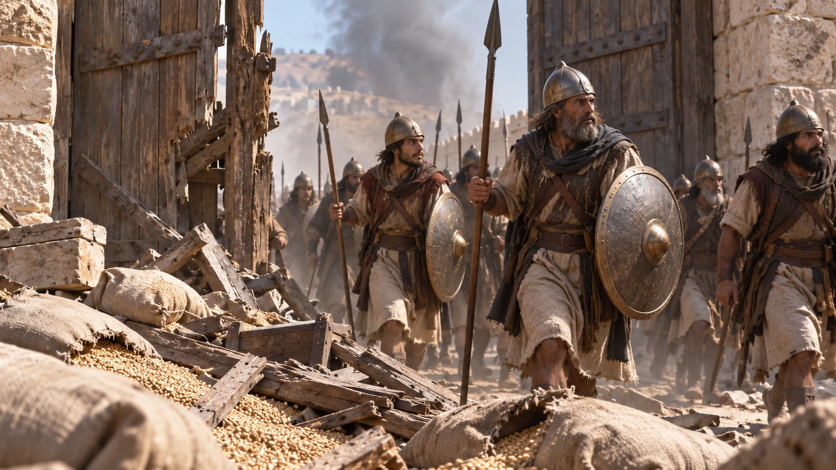 Ben-hadad sends commanders against northern Israel’s cities and store-cities.