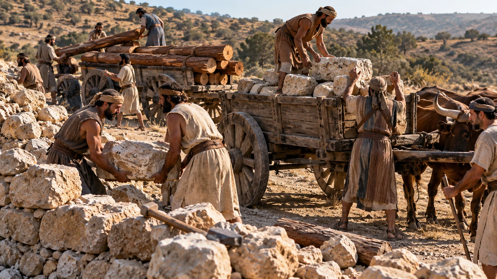 Judah carries away Ramah’s stones and timber and uses them for Geba and Mizpah.