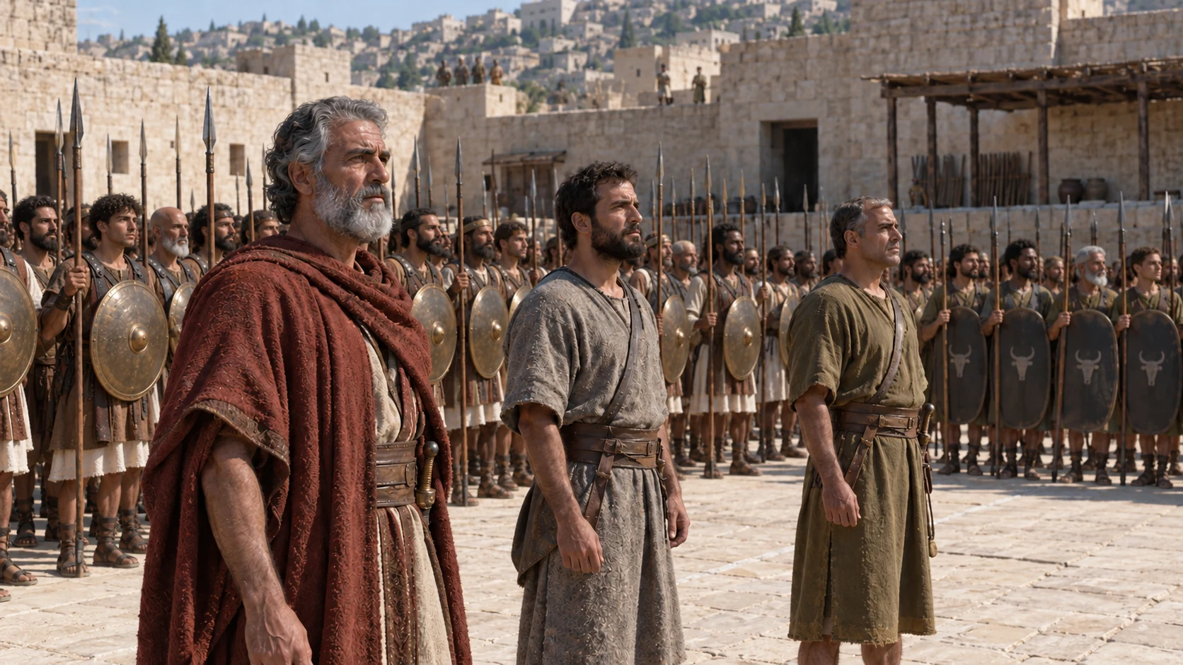 Judah’s divisions serve under Adnah, Jehohanan, and Amasiah.
