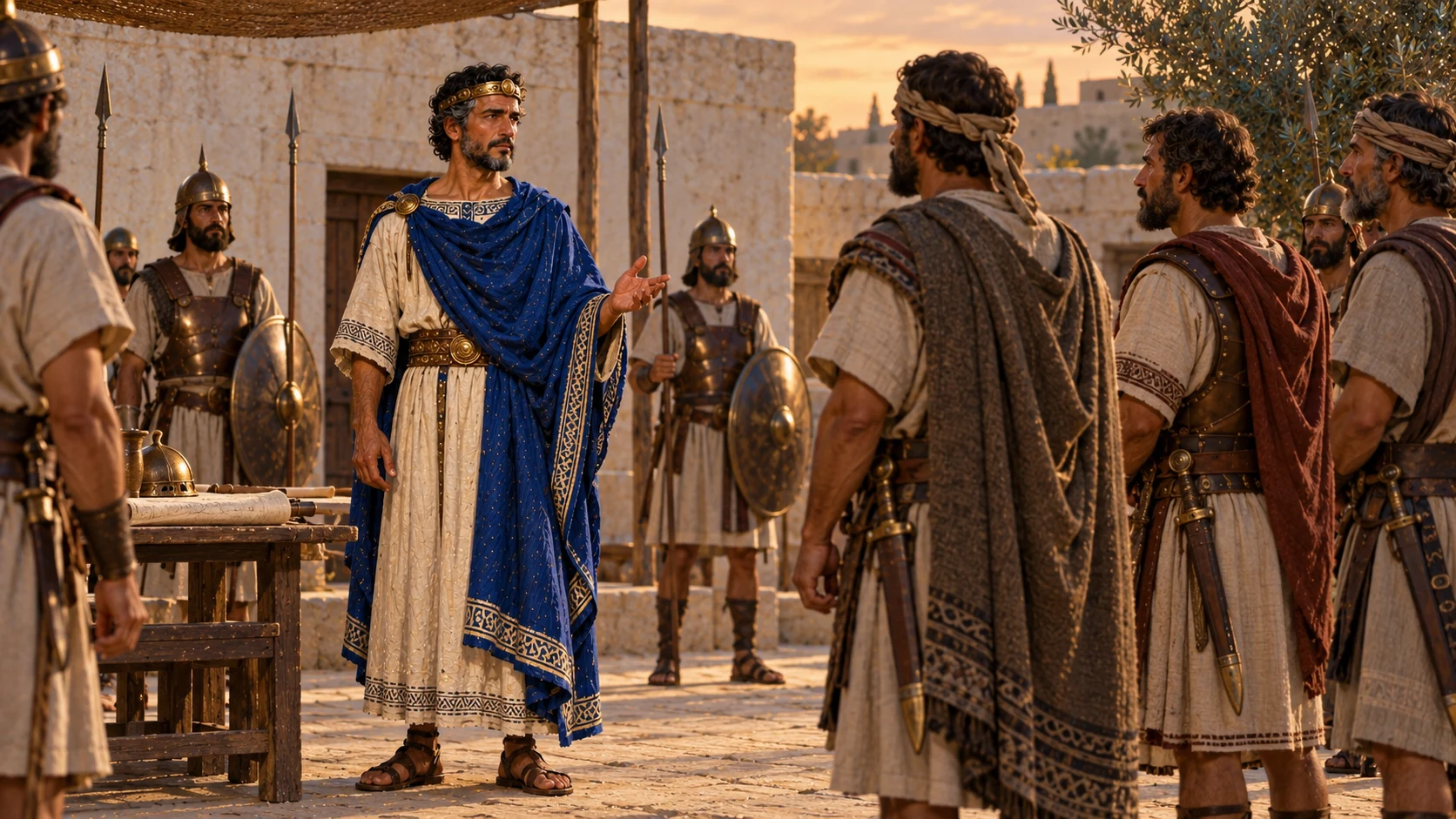 These divisions serve the king alongside the garrisons throughout Judah.