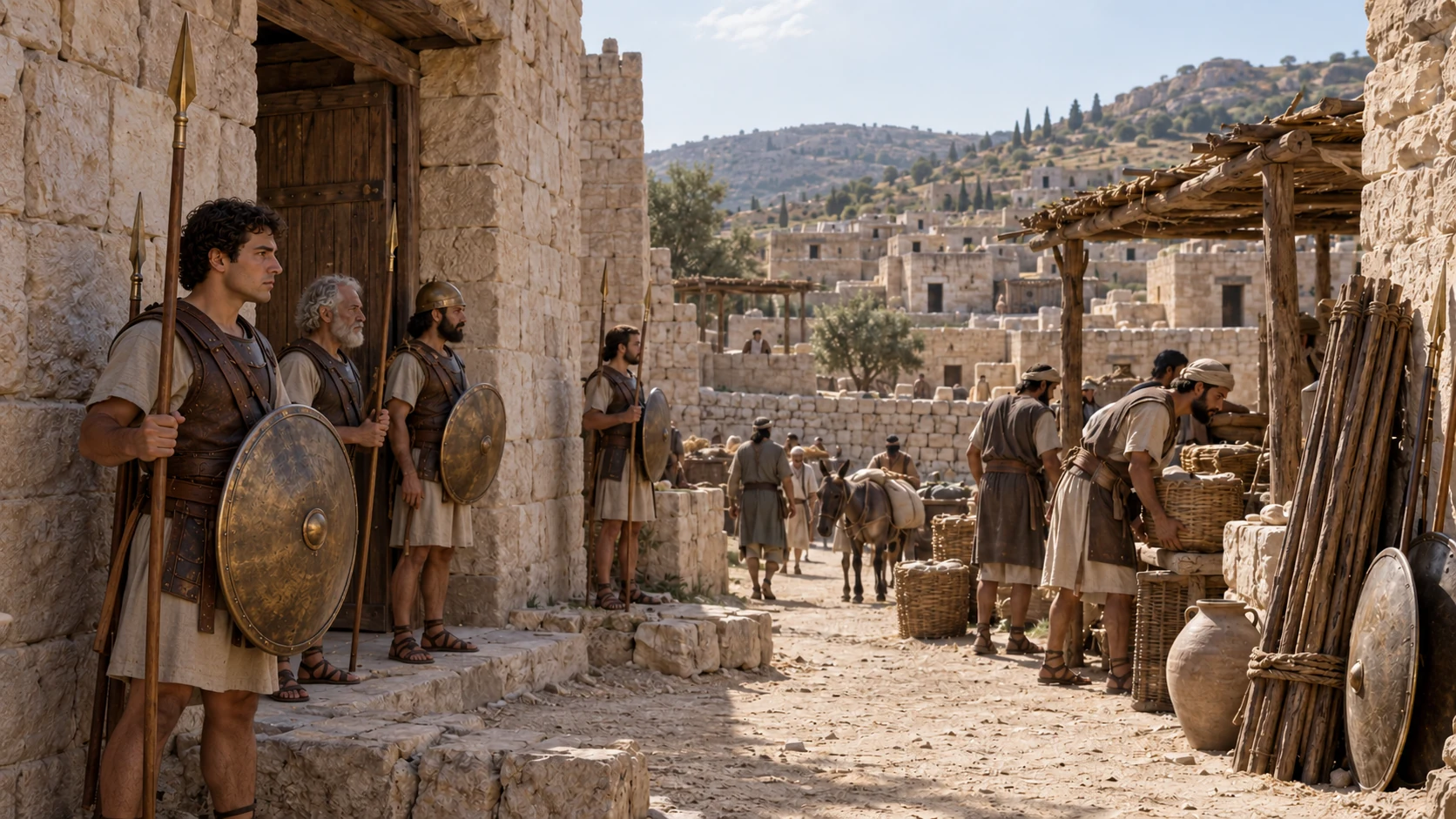 Jehoshaphat stations forces in Judah and the captured cities of Ephraim.