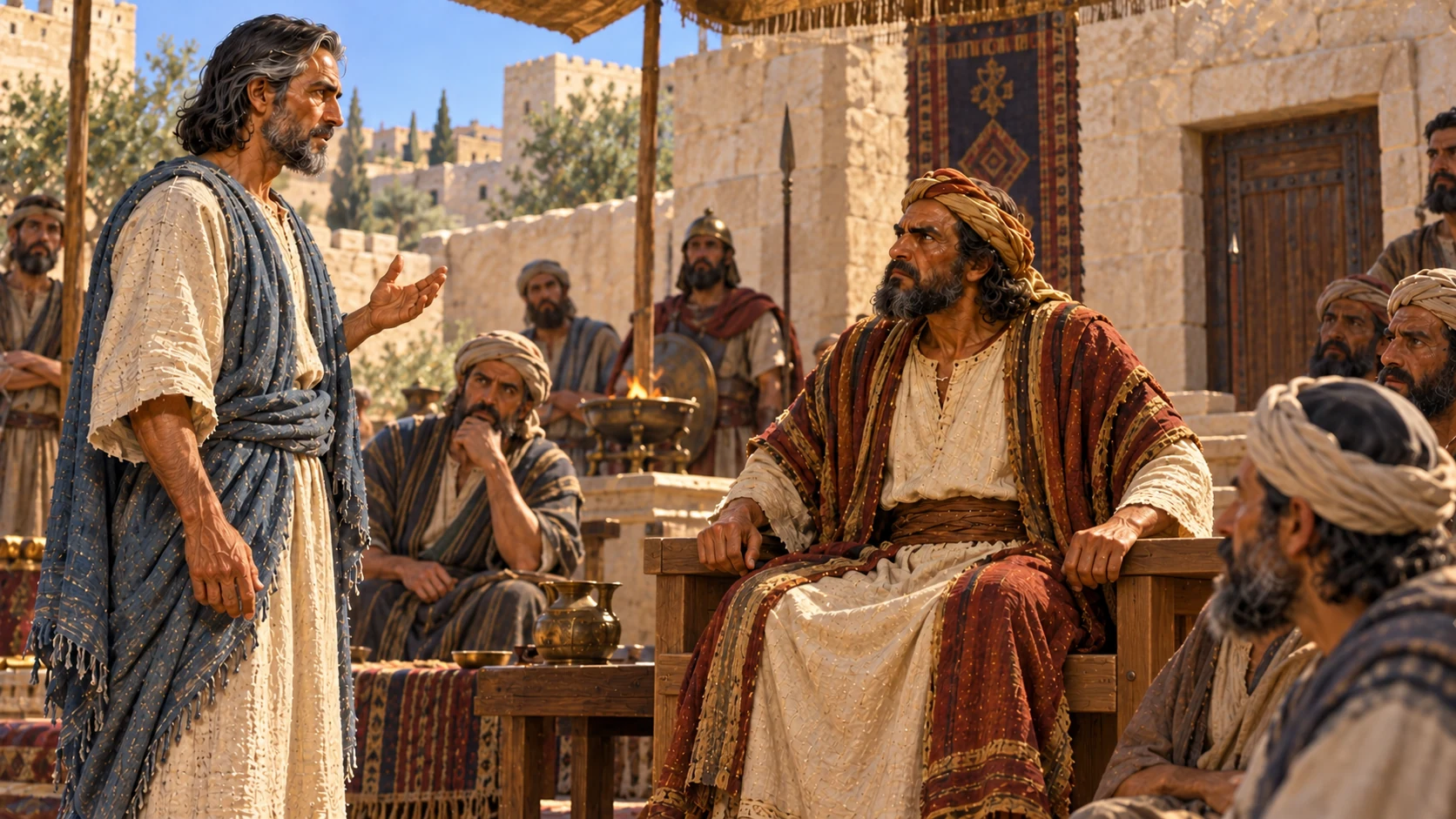 Micaiah warns Zedekiah of the day he will hide.