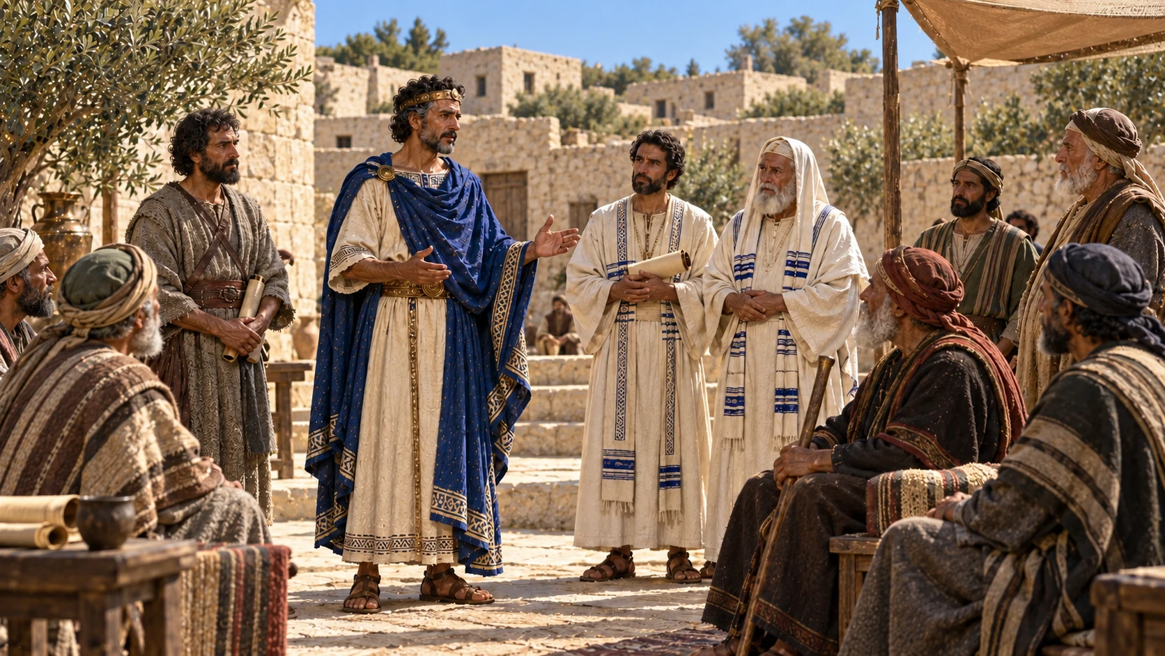 Levites, priests, and family heads are appointed for disputes.