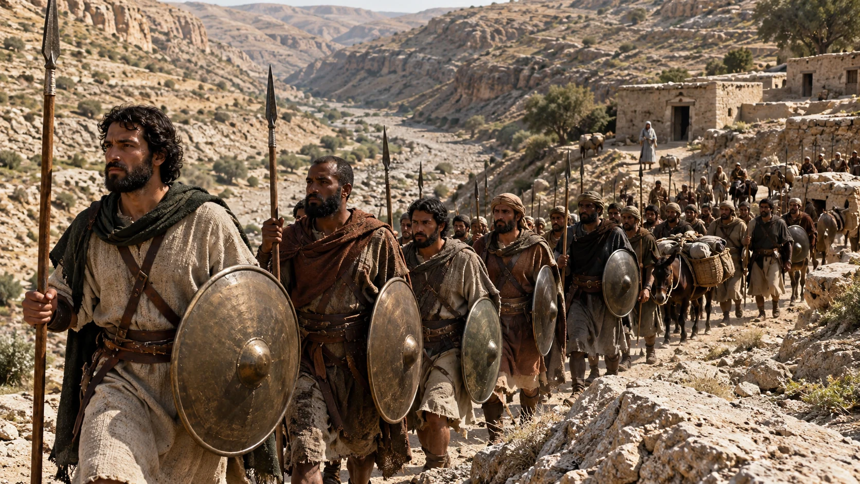 Moab, Ammon, and Meunite forces march against Judah.