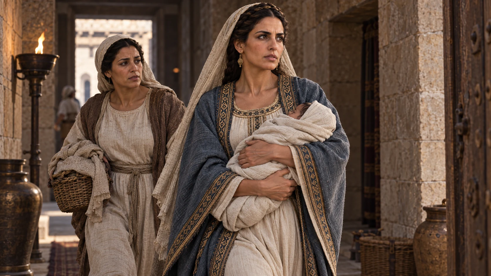 Jehoshabeath takes Joash away from the royal sons being killed.