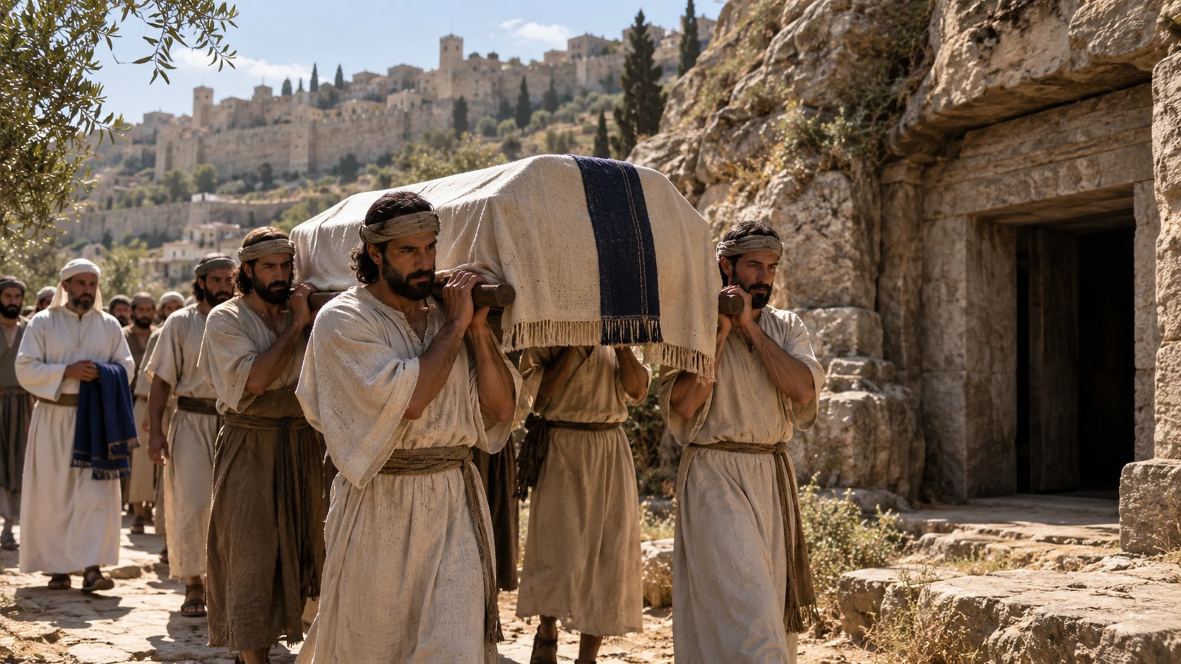 The faithful priest dies and is buried among the kings.