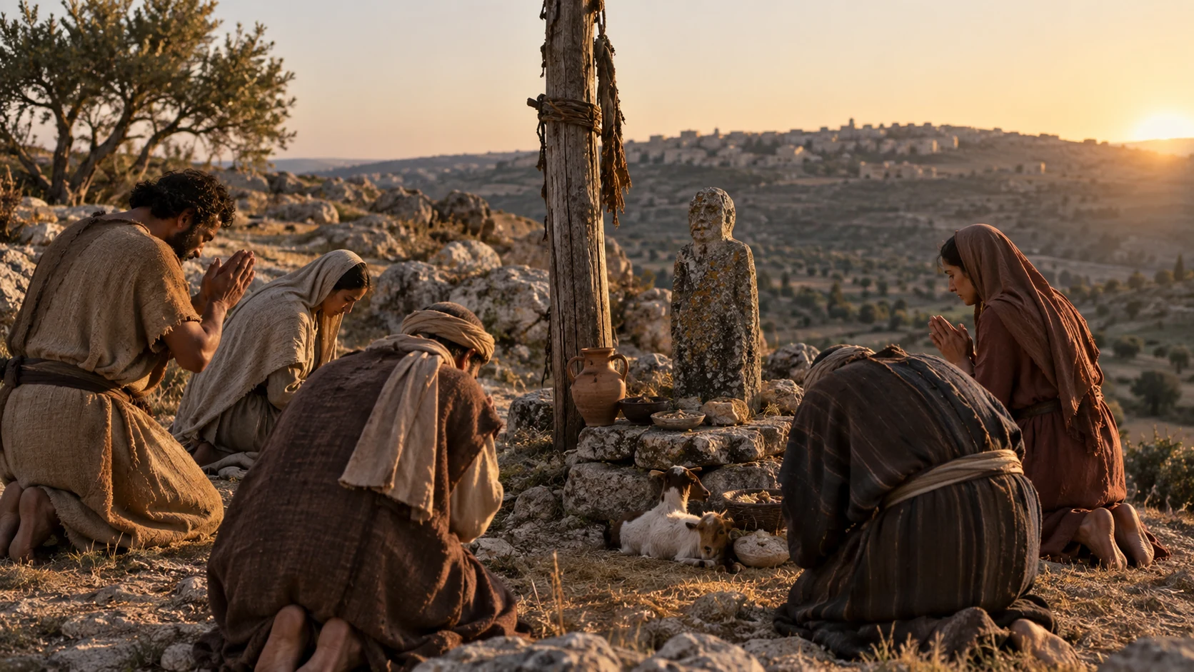 Judah turns from the temple to Asherim and idols.