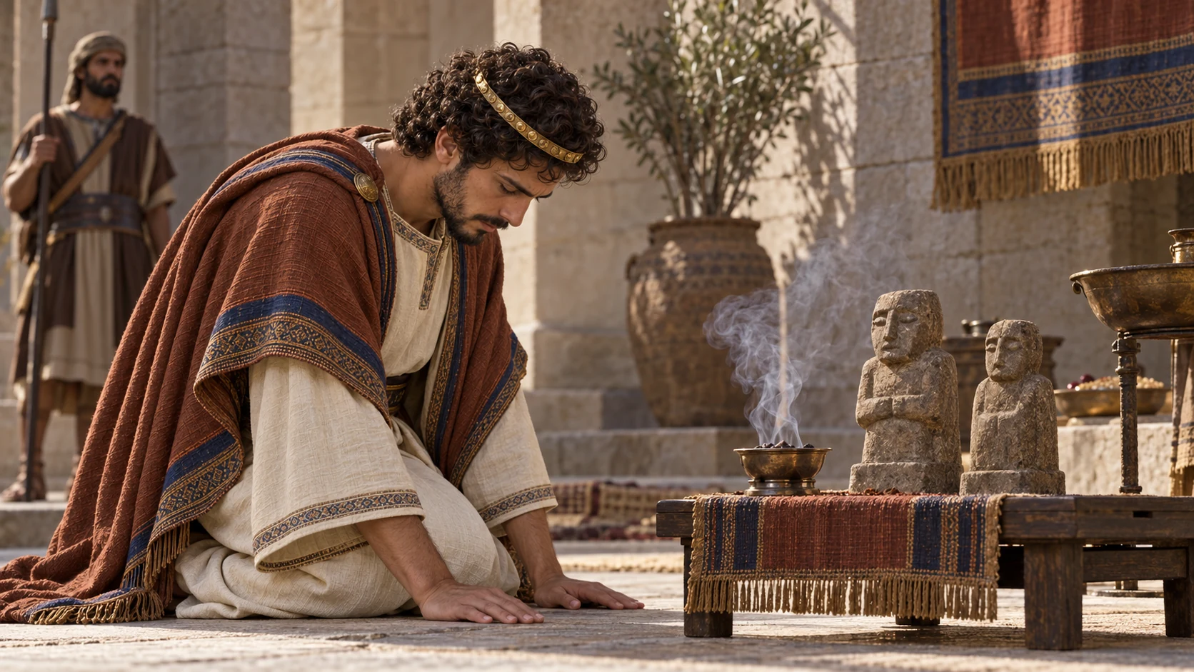 Amaziah brings Edomite idols home and worships them.