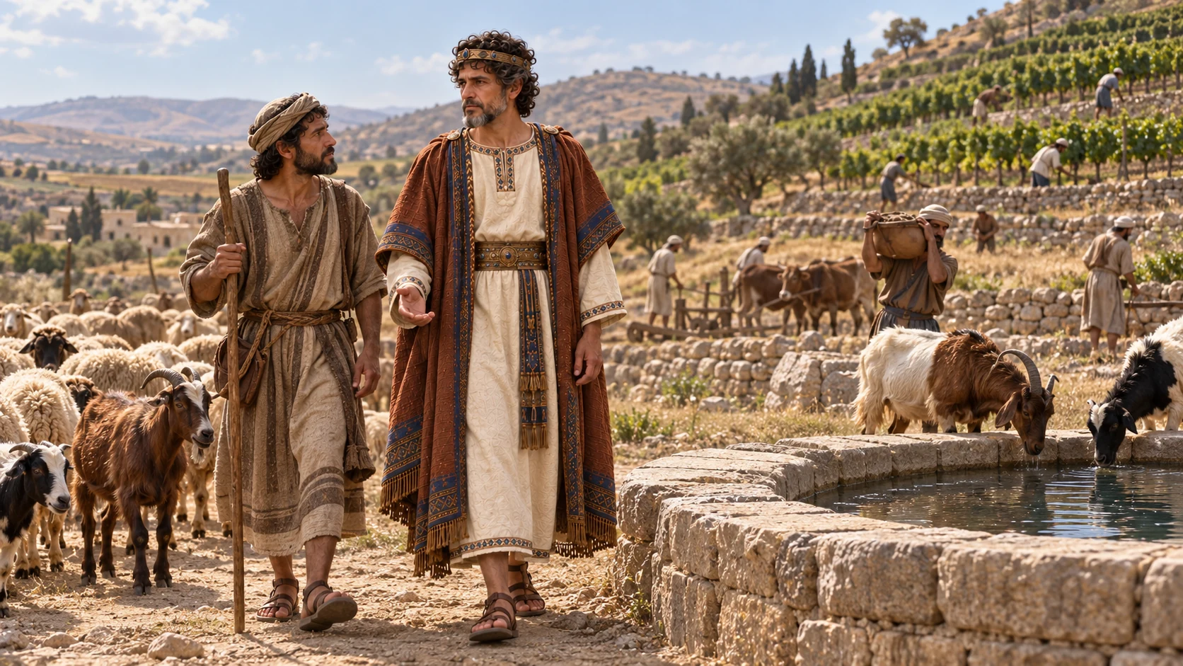 Uzziah builds cisterns and cares for livestock, farms, and vineyards.