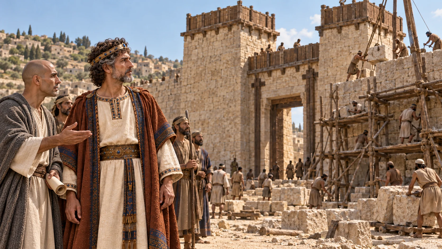 Uzziah builds and fortifies towers at Jerusalem’s gates.