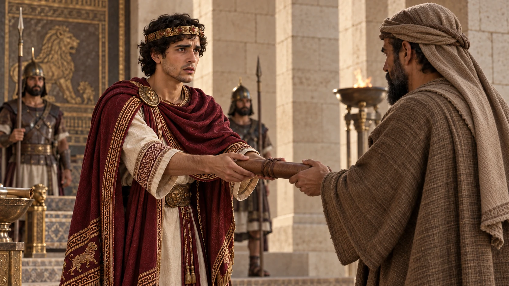 Ahaz sends messengers to Assyria for help.