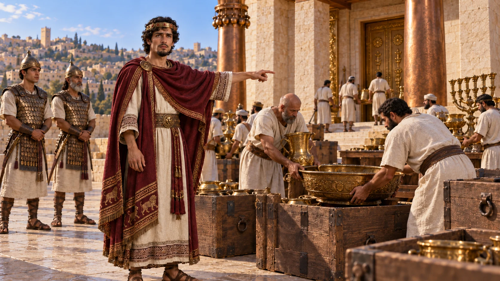 Ahaz sends temple and royal treasures to Assyria without gaining help.