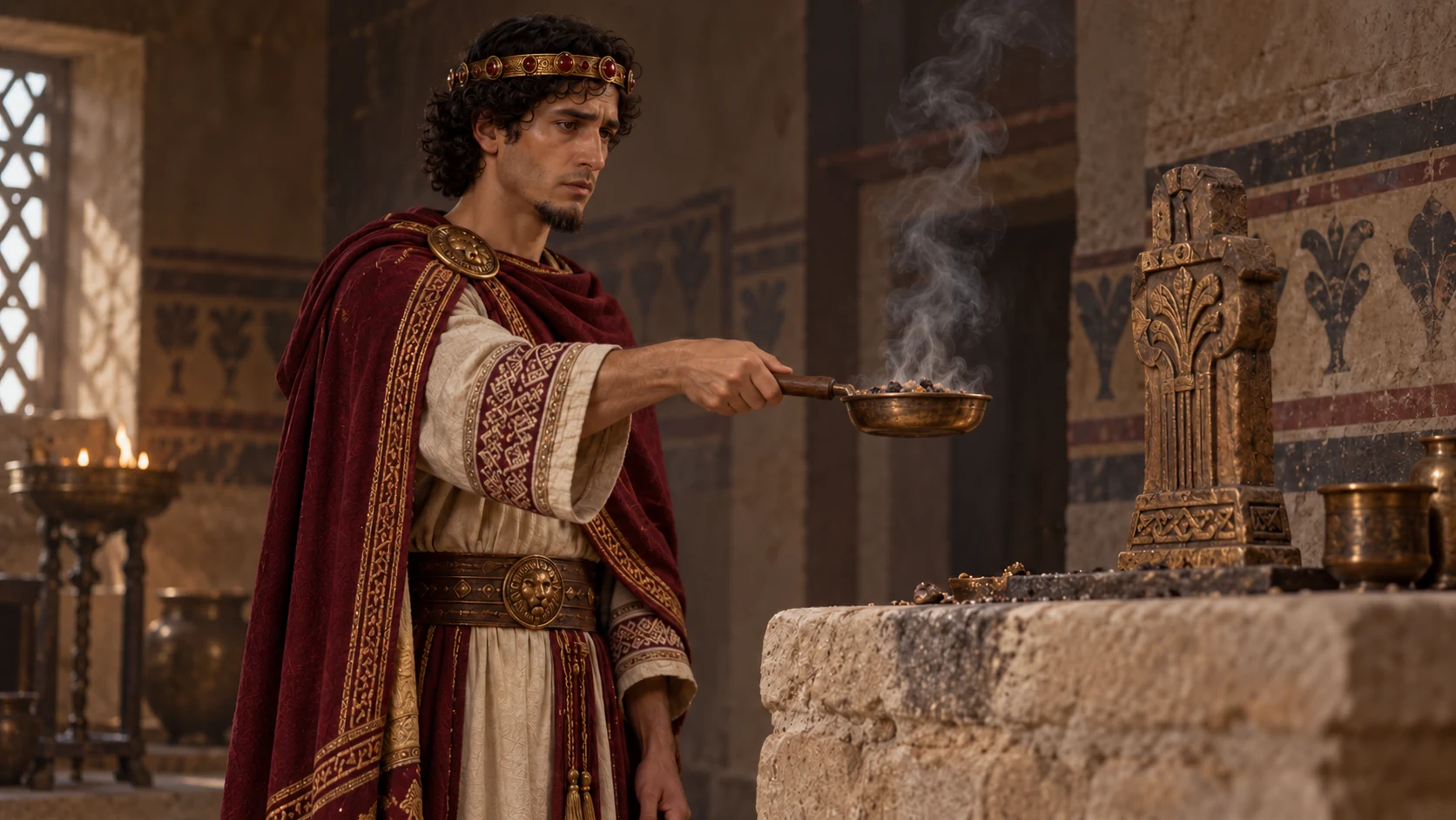 Ahaz continues his unfaithfulness by sacrificing to Damascus’s gods.