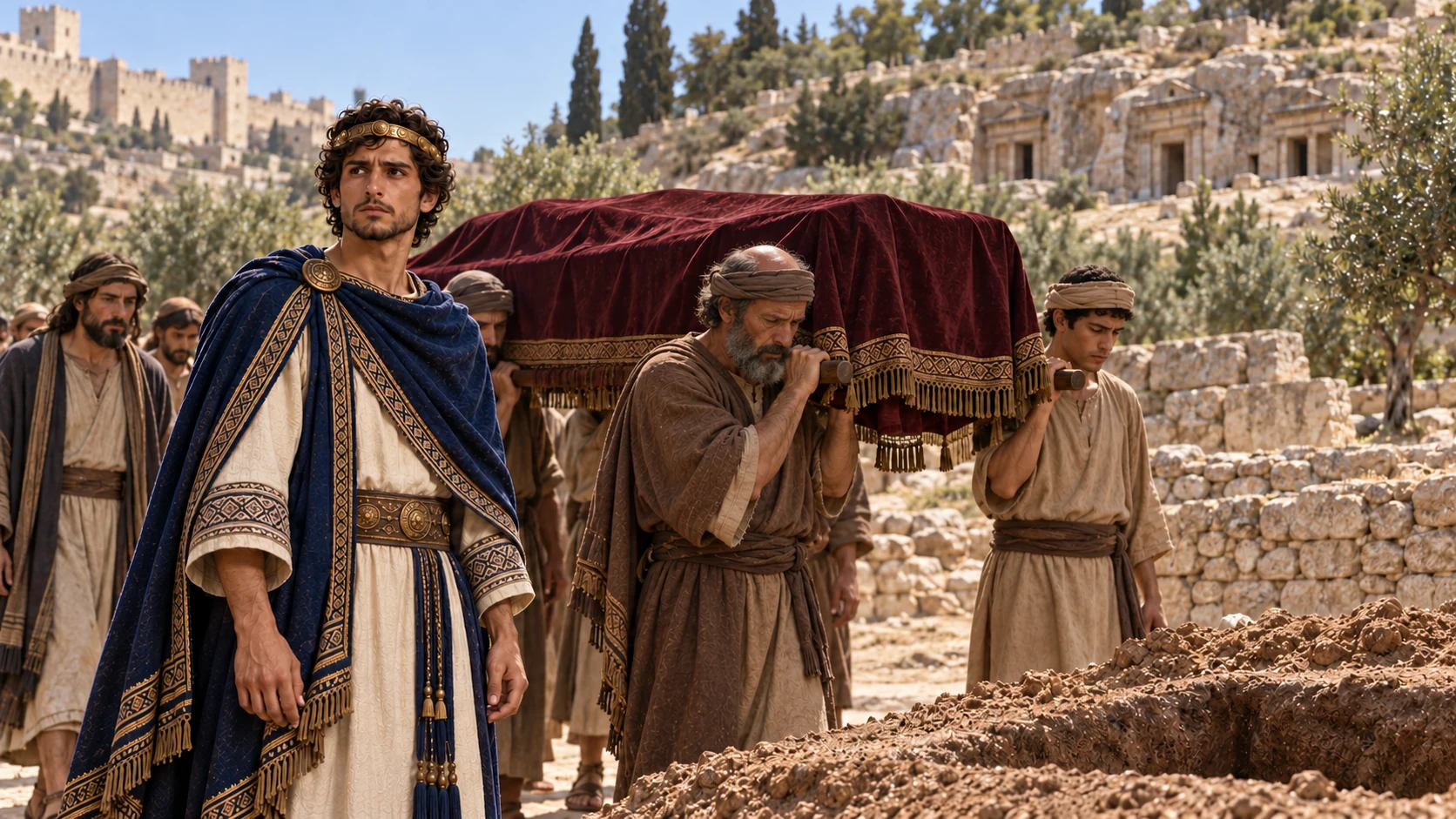 Ahaz is buried in Jerusalem outside the tombs of the kings.