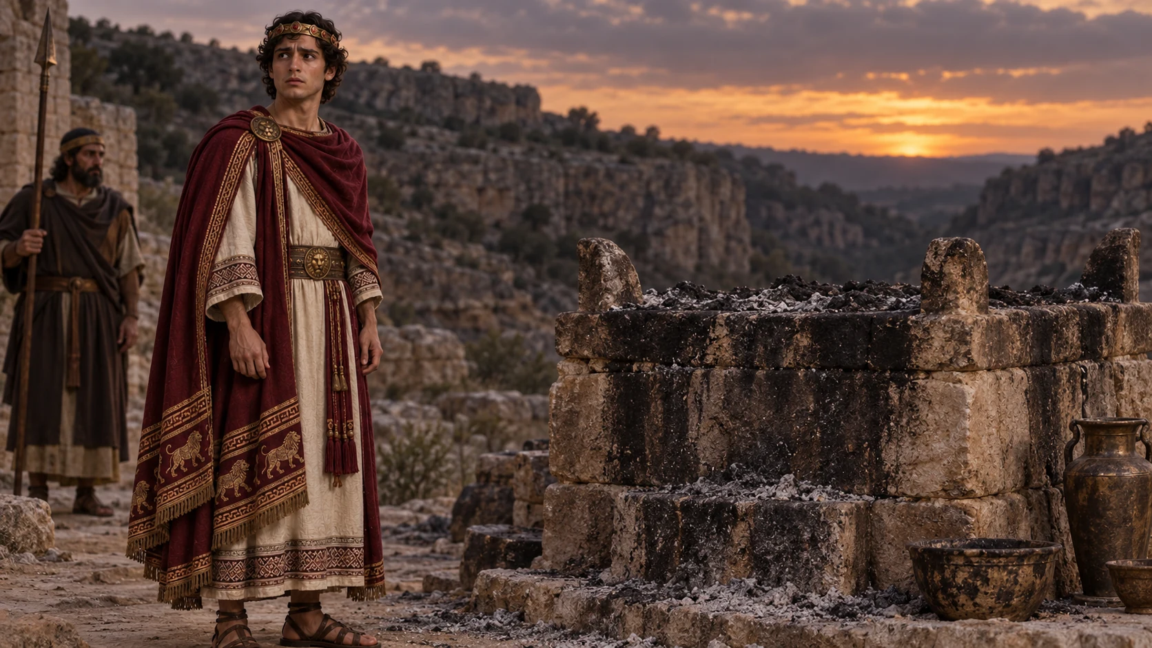 Ahaz’s forbidden worship darkens the Valley of Ben-hinnom.