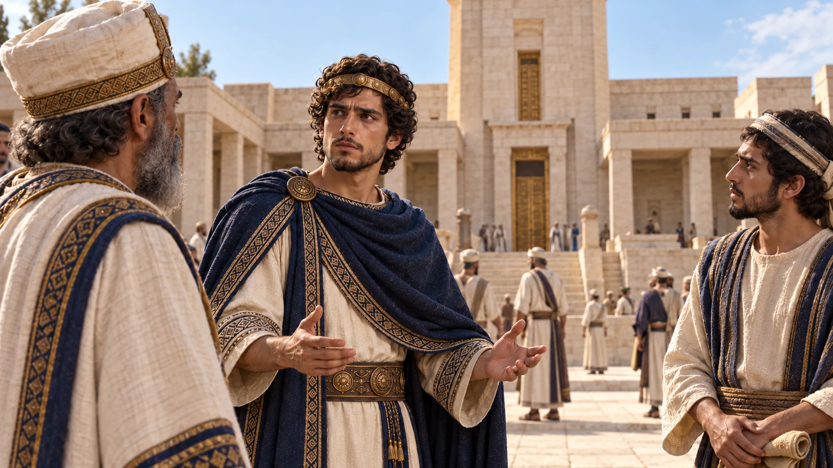 Hezekiah urges the chosen ministers to serve faithfully.