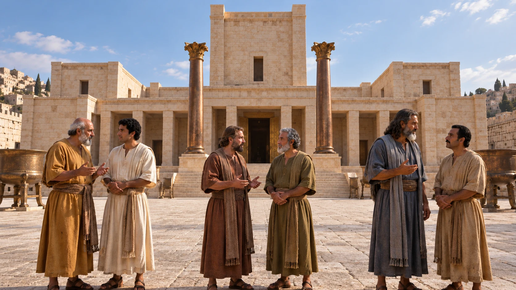 The Kohathite, Merarite, and Gershonite leaders answer the call.
