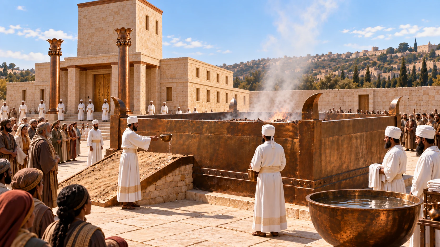 The priests apply the offering for all Israel.