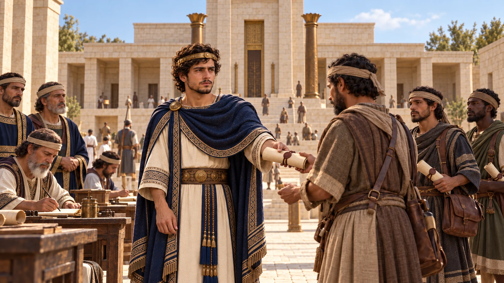 Hezekiah invites Israel and Judah to keep Passover in Jerusalem.