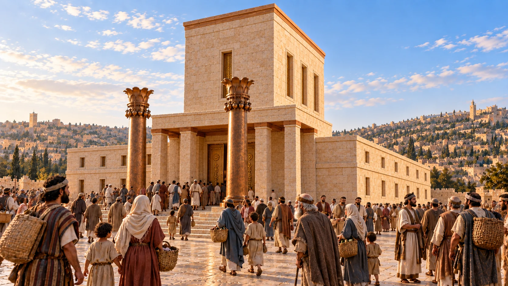 A great assembly gathers in Jerusalem for the feast.