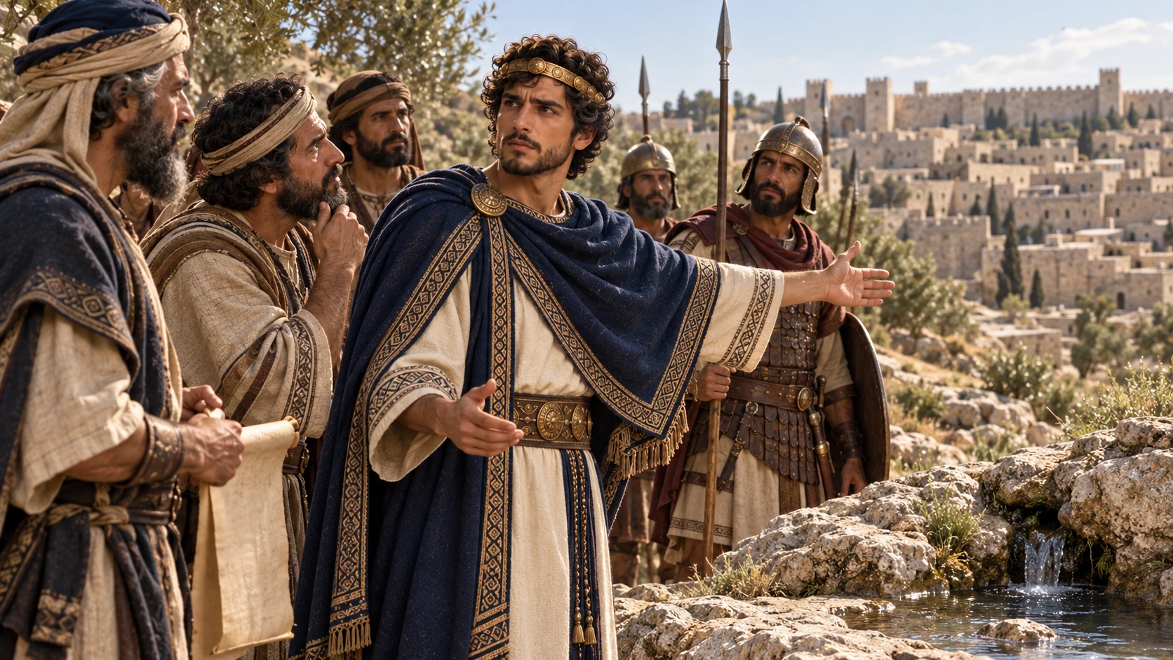 Hezekiah and his leaders plan to stop the springs outside Jerusalem.