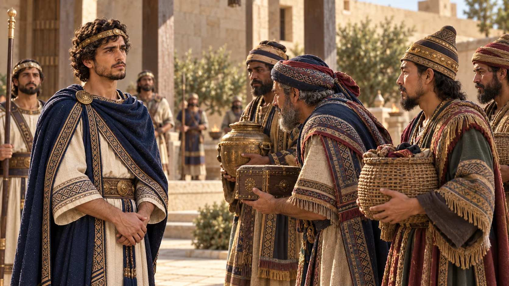Visitors bring offerings and gifts, and Hezekiah gains honor.