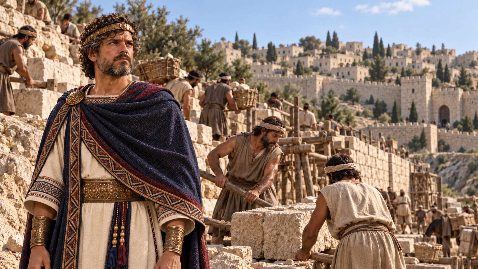 Manasseh raises the outer wall and places commanders in Judah.