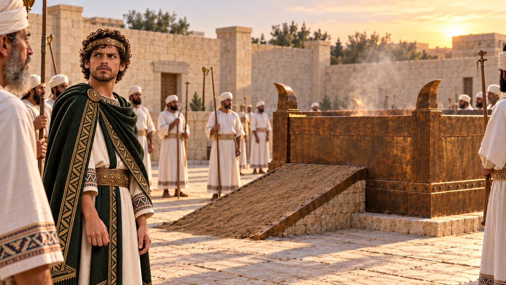 The prepared service keeps Passover and the burnt offerings as Josiah commanded.