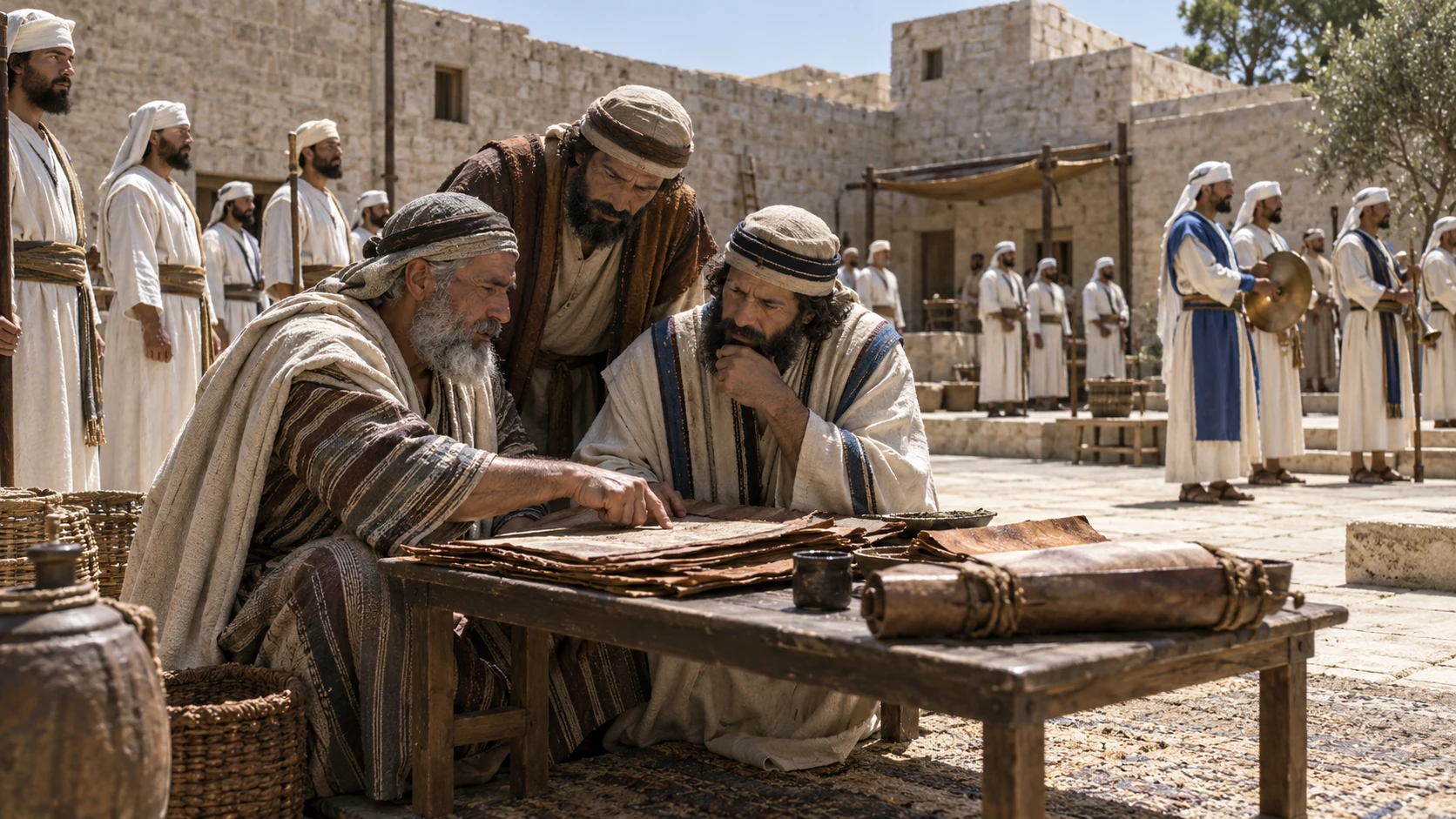 Levites arrange their service according to their fathers’ houses.