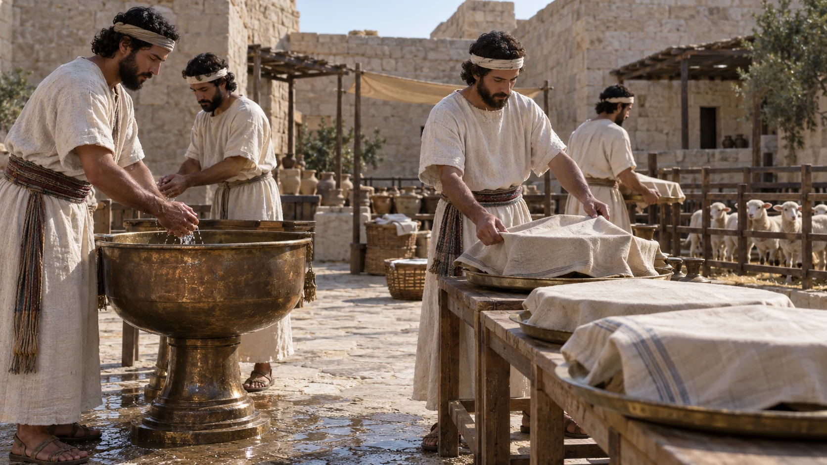 The Levites consecrate themselves and prepare the Passover for their brothers.