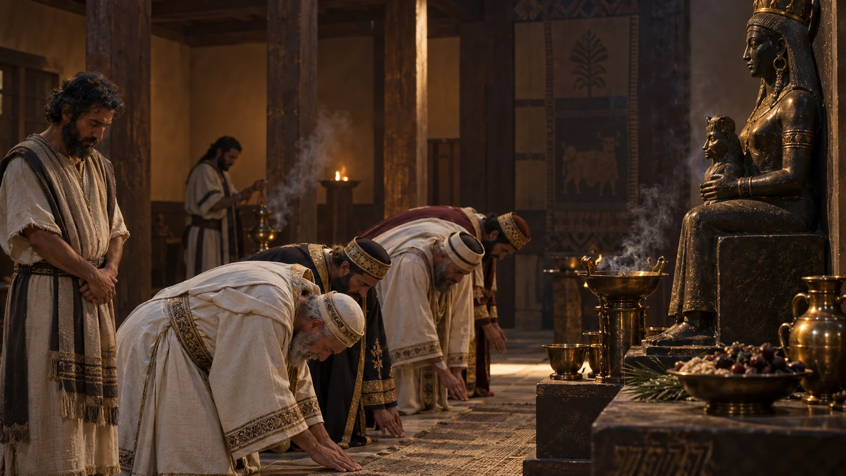 Priestly leaders and people increase unfaithfulness in Yahweh’s house.