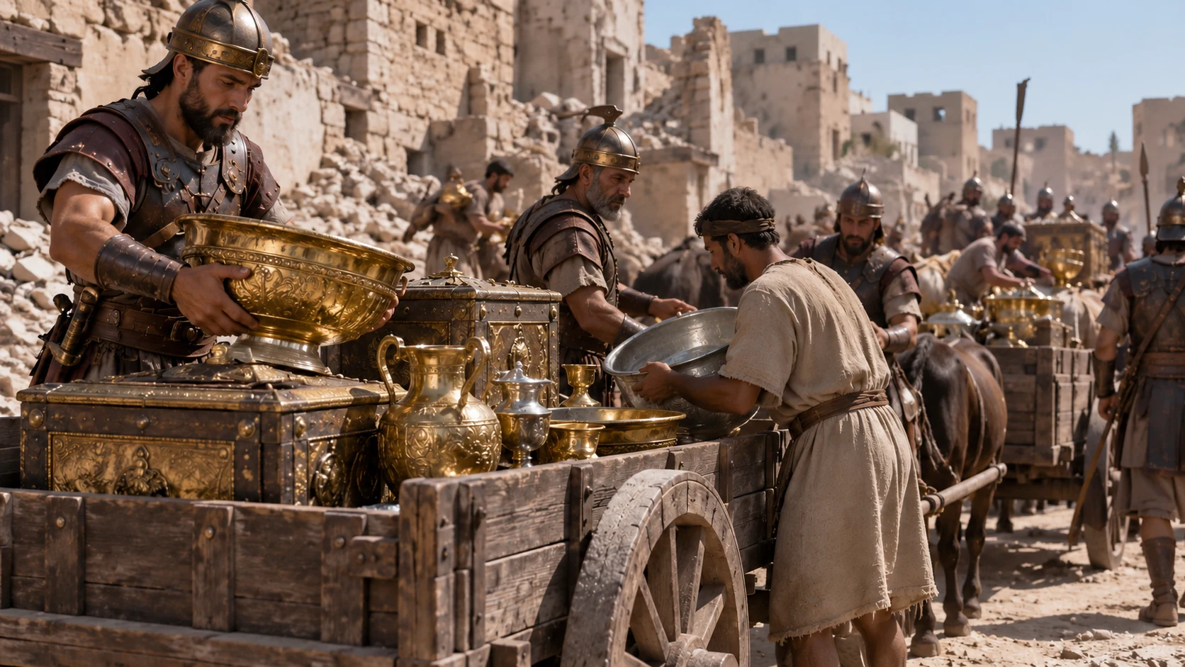 Babylon takes the vessels and royal treasures, great and small.