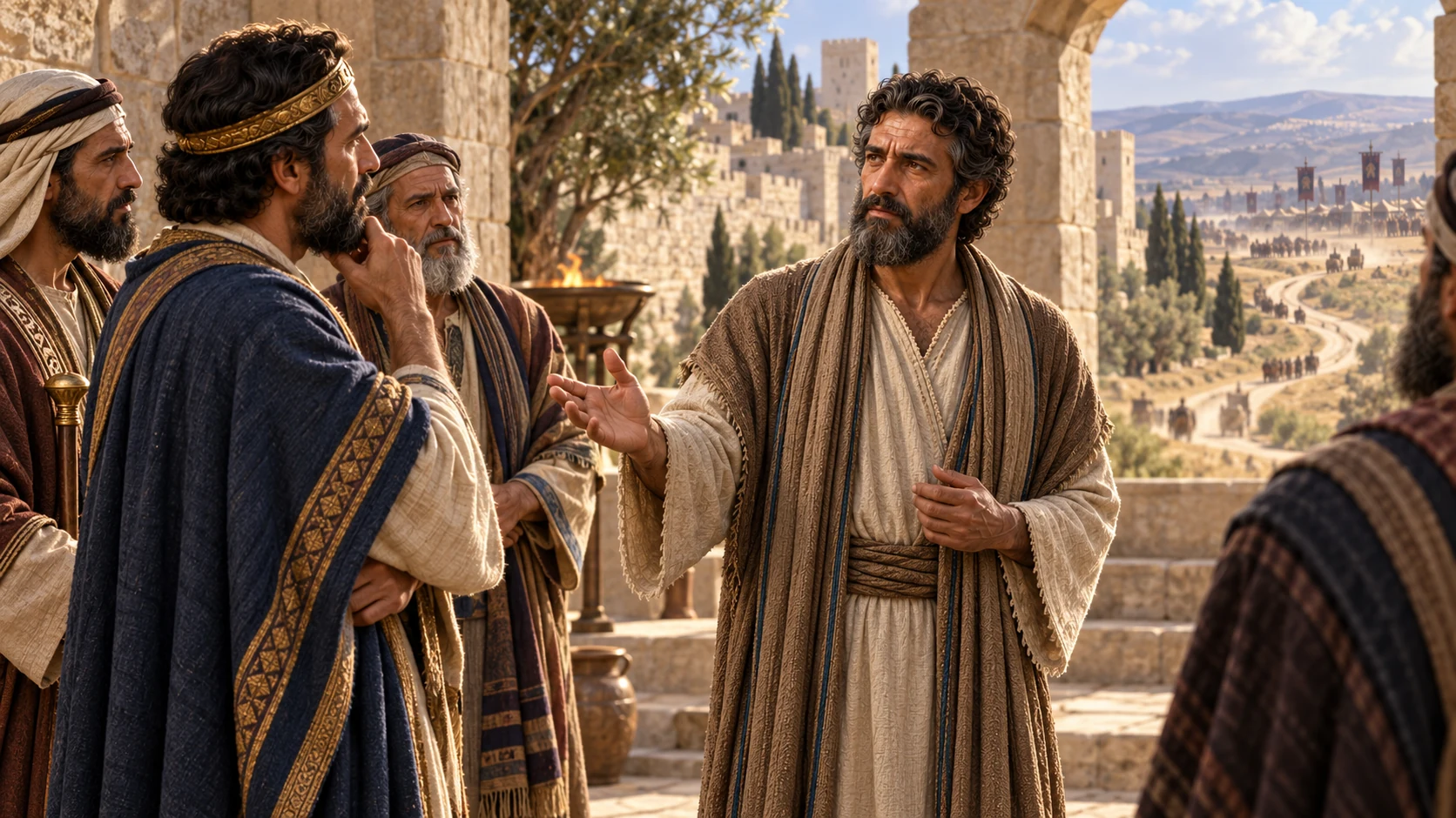 Isaiah points to the road away from Jerusalem; keep the future events suggested by shadowed Assyrian road, not already fulfilled.