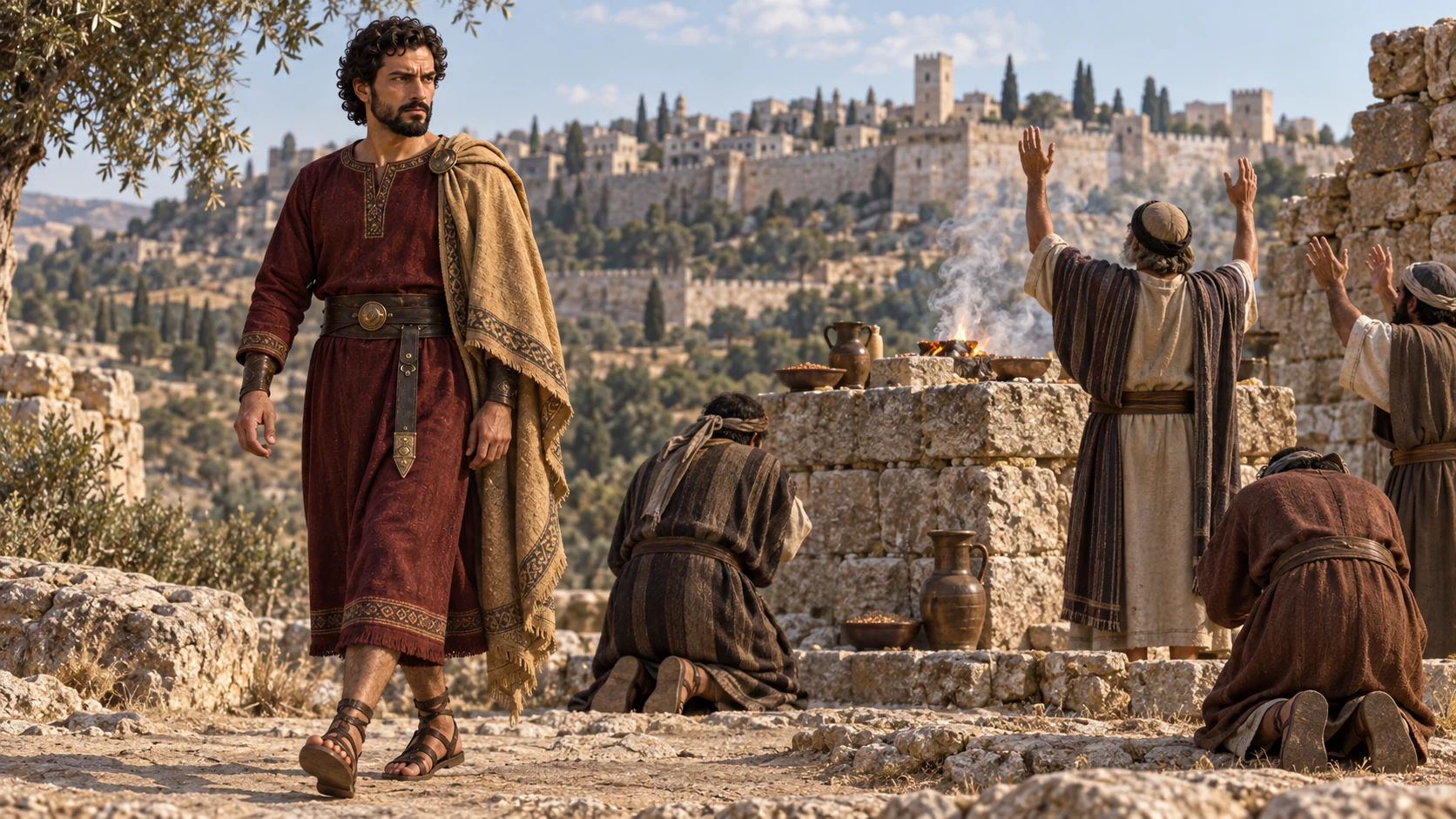 Jehoram passes an established unauthorized shrine; distinguish the action from verse 2.
