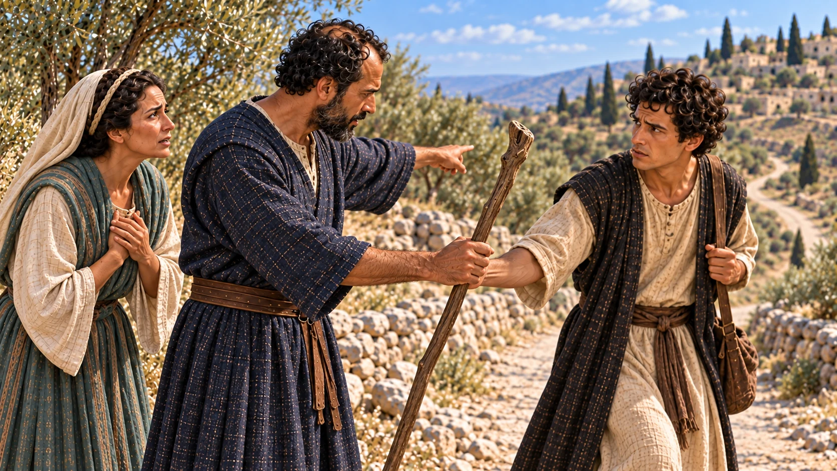 Elisha sends Gehazi quickly with his staff to the child.