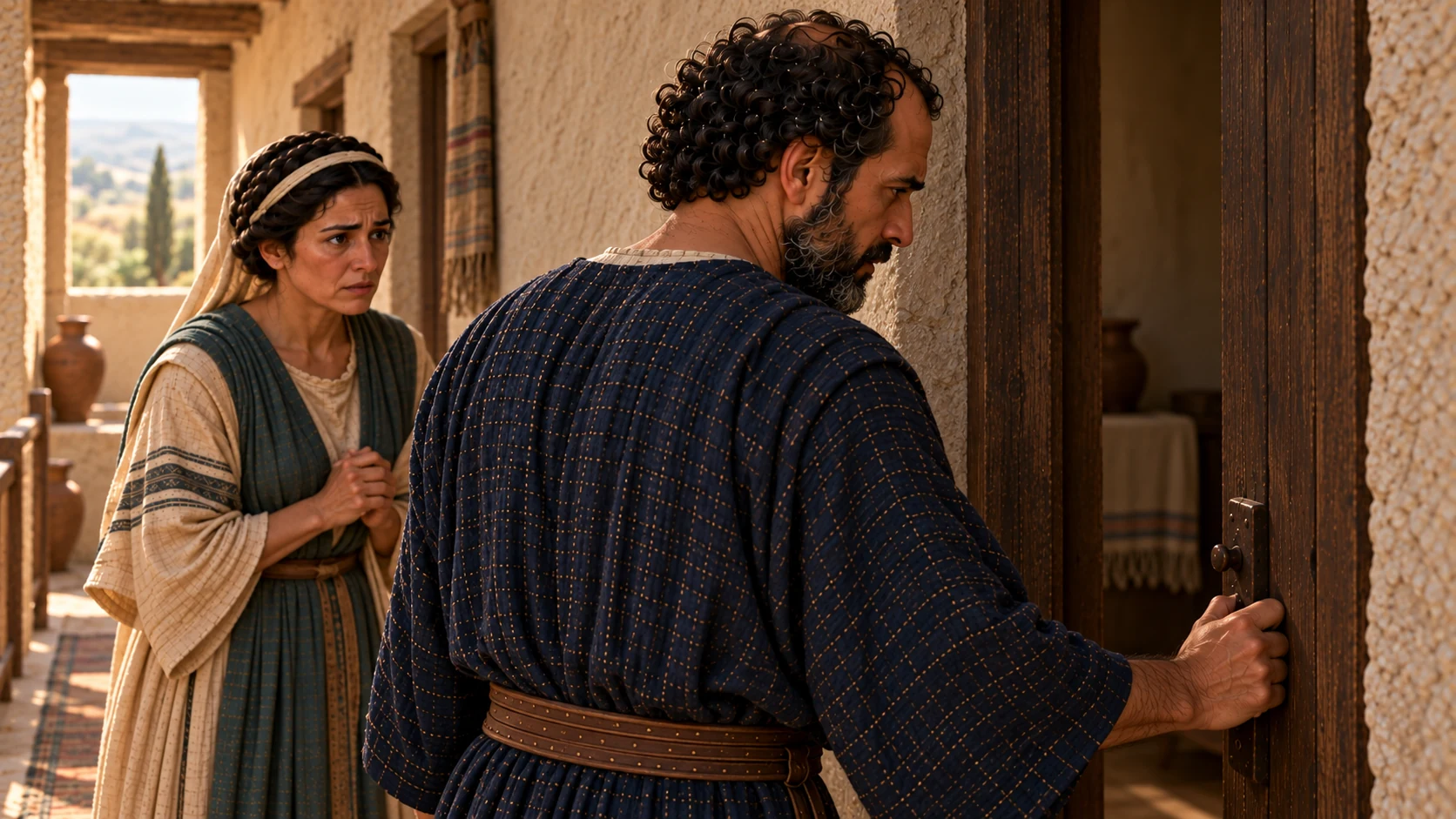 Elisha enters and sees the child lying motionless on his bed.