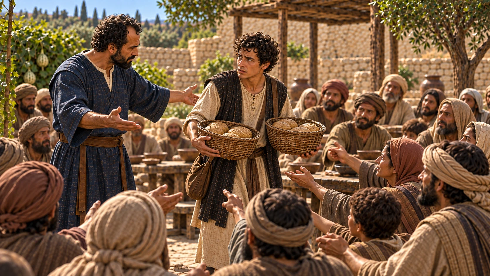 His servant doubts the small supply; Elisha repeats the promise of enough.