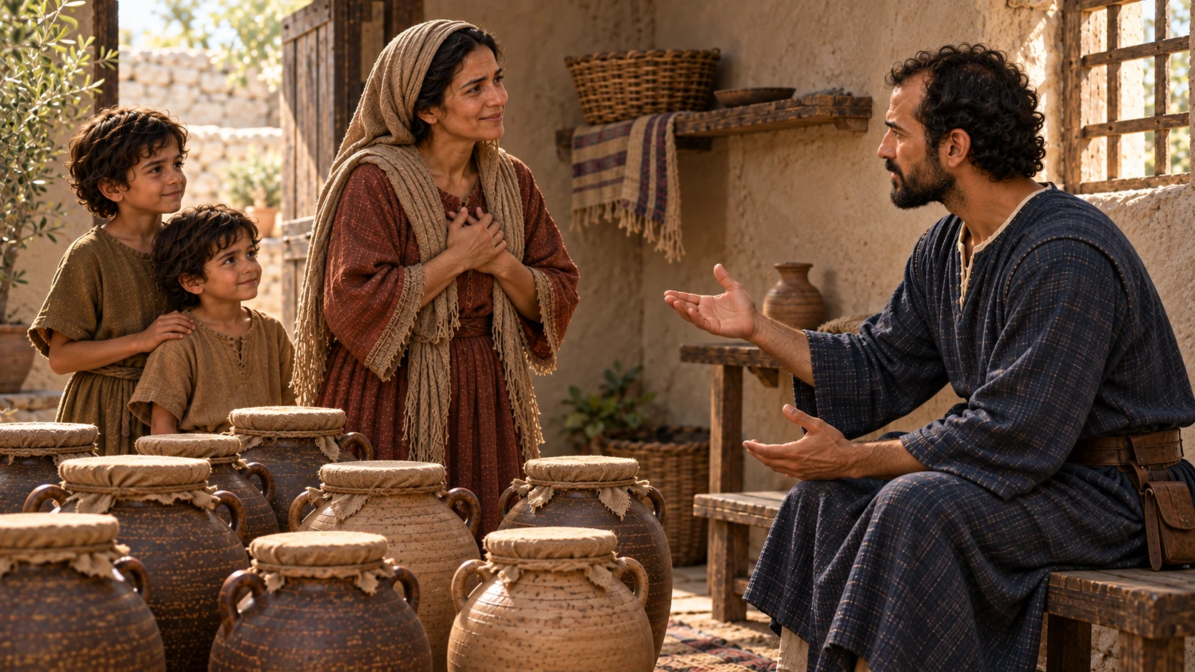Elisha tells her to sell the oil, pay the debt, and live on the rest.