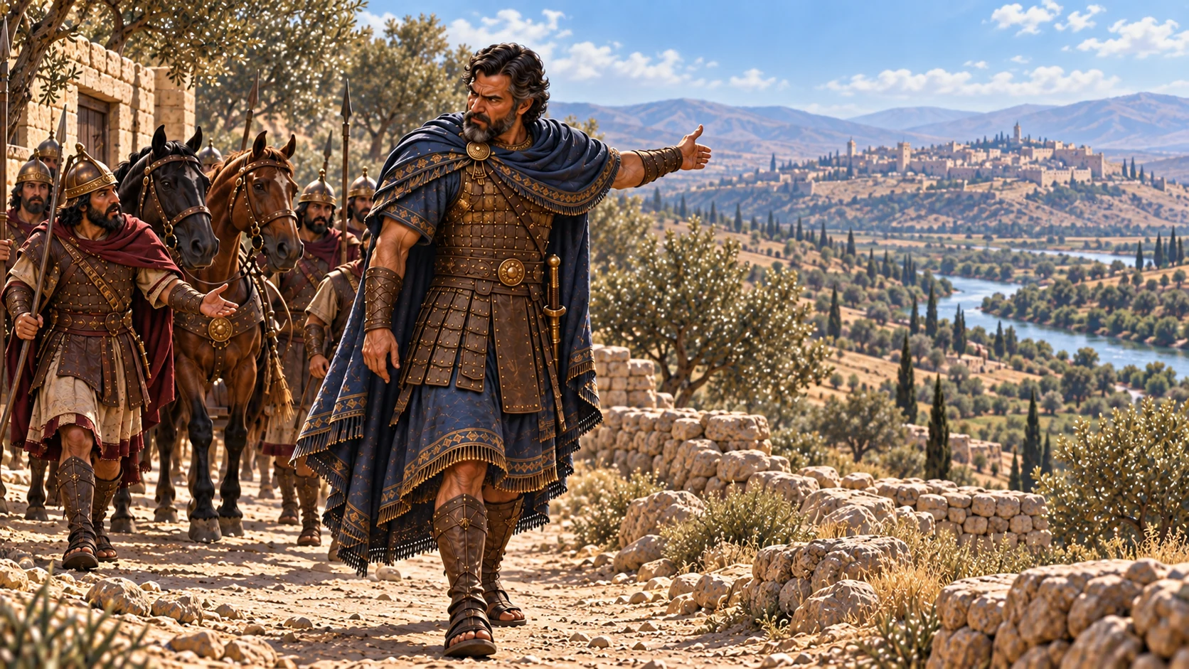 Naaman turns from the Jordan, arguing for the rivers near Damascus.