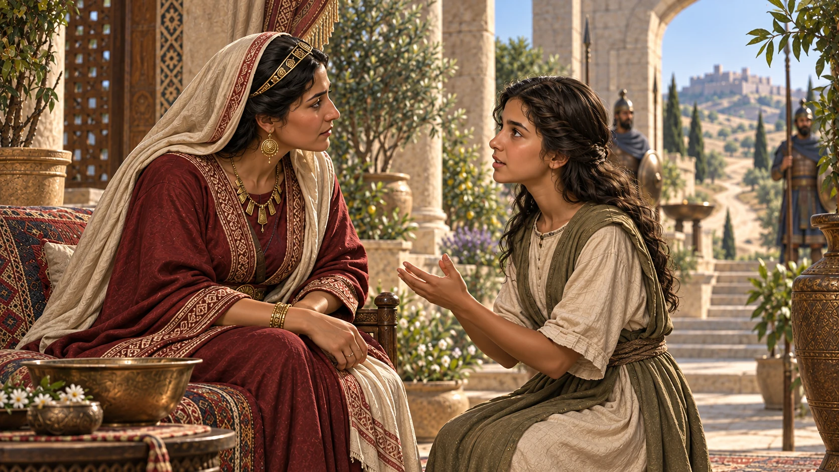 The girl tells Naaman’s wife that the prophet in Samaria could help him.