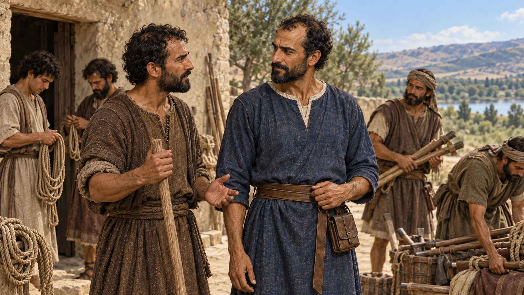 One student asks Elisha to go with them, and he accepts.