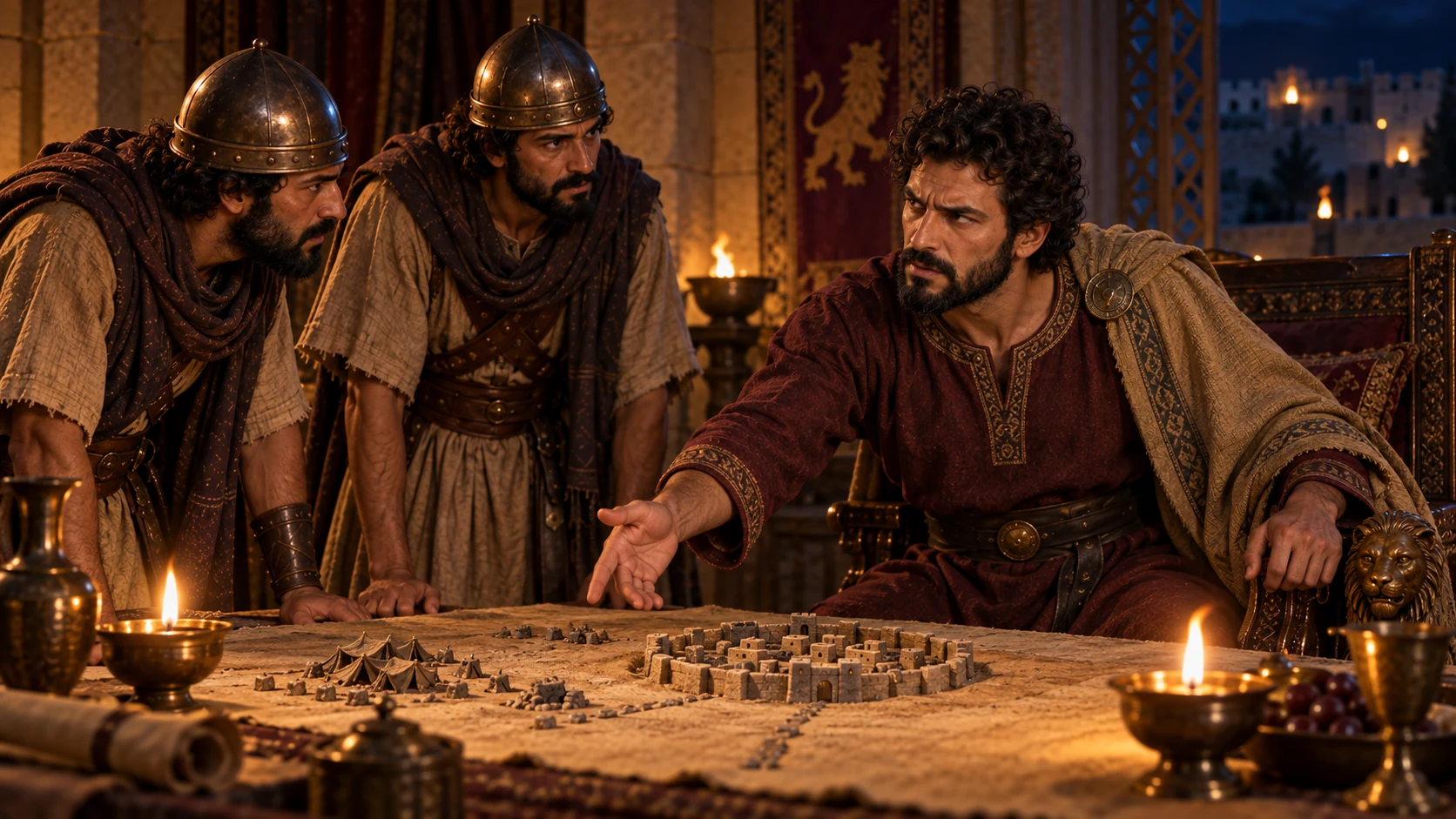 Jehoram wakes at night and warns his servants that the Arameans may be hiding to lure hungry people out.