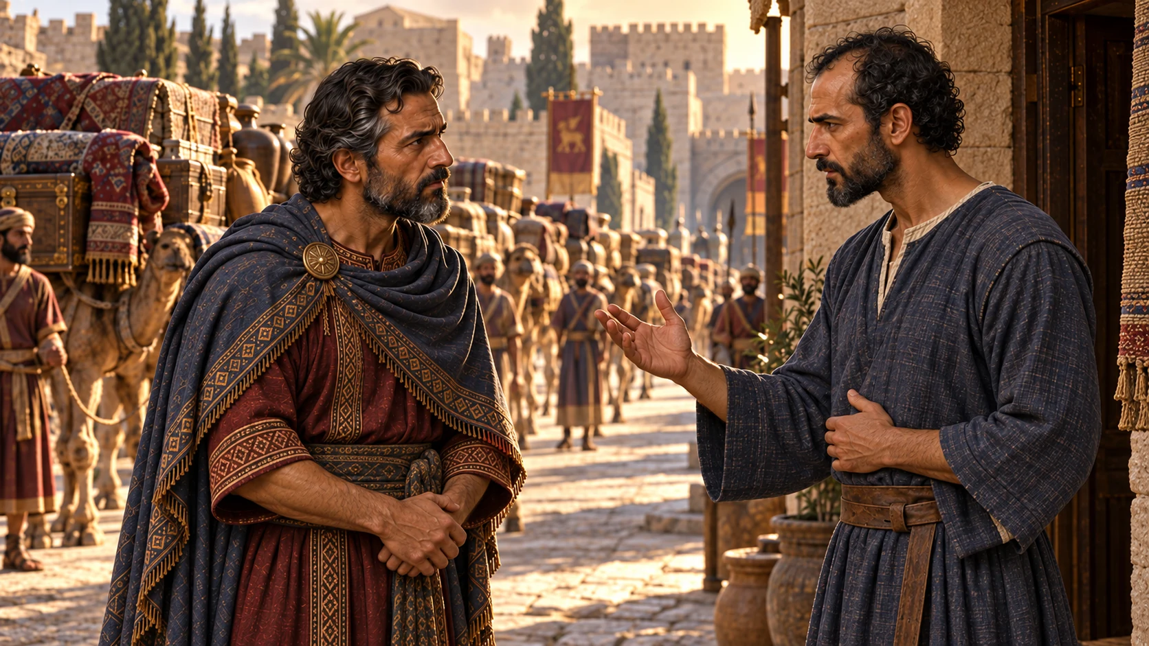 Elisha tells Hazael what to report, while revealing that Yahweh has shown him Ben-hadad will die.